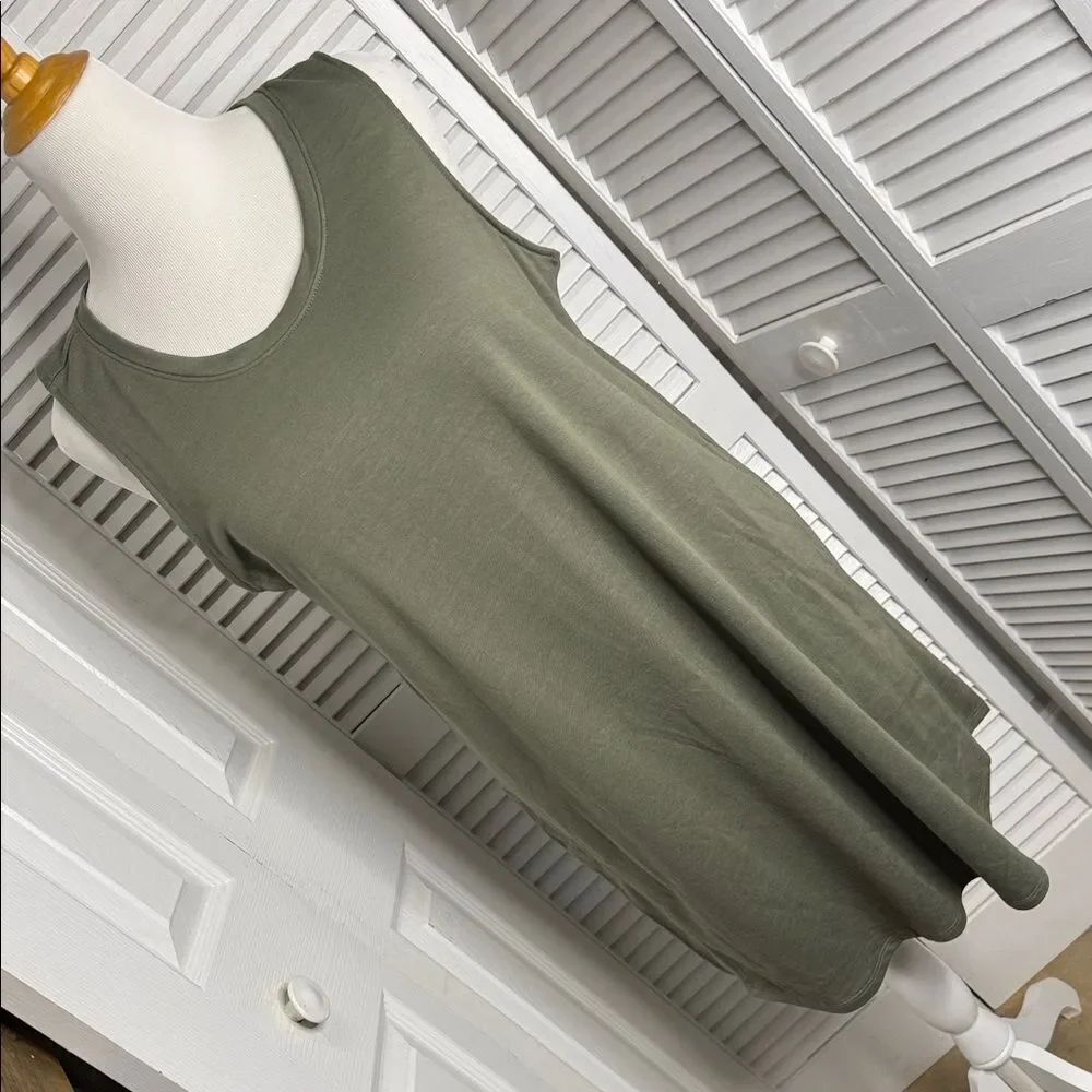 Olive Green Sleeveless Women's dress